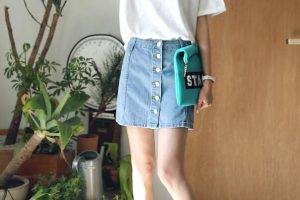 女装夏装新款显瘦A字裙裤短裤牛仔裤